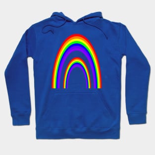 Retro Twinned Rainbow Seventies Style Seven Colors Hoodie